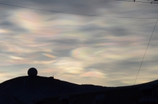 Nacreous clouds! Antarctica is the only place in the world you can see them.